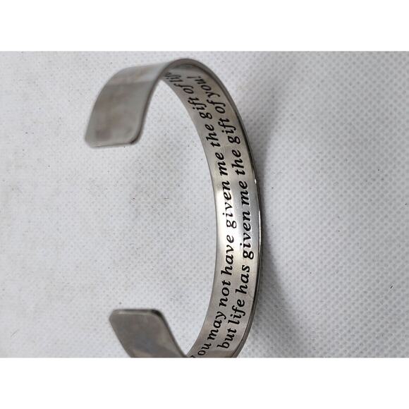 SILVER TONE CUFF BRACELET-For A Special Person As A Gift In Your Life - Picture 6 of 11